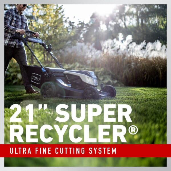 60V Max* 21 in. (53 cm) Super Recycler® w/Personal Pace® & SmartStow® Lawn Mower with 7.5Ah Battery - Image 4