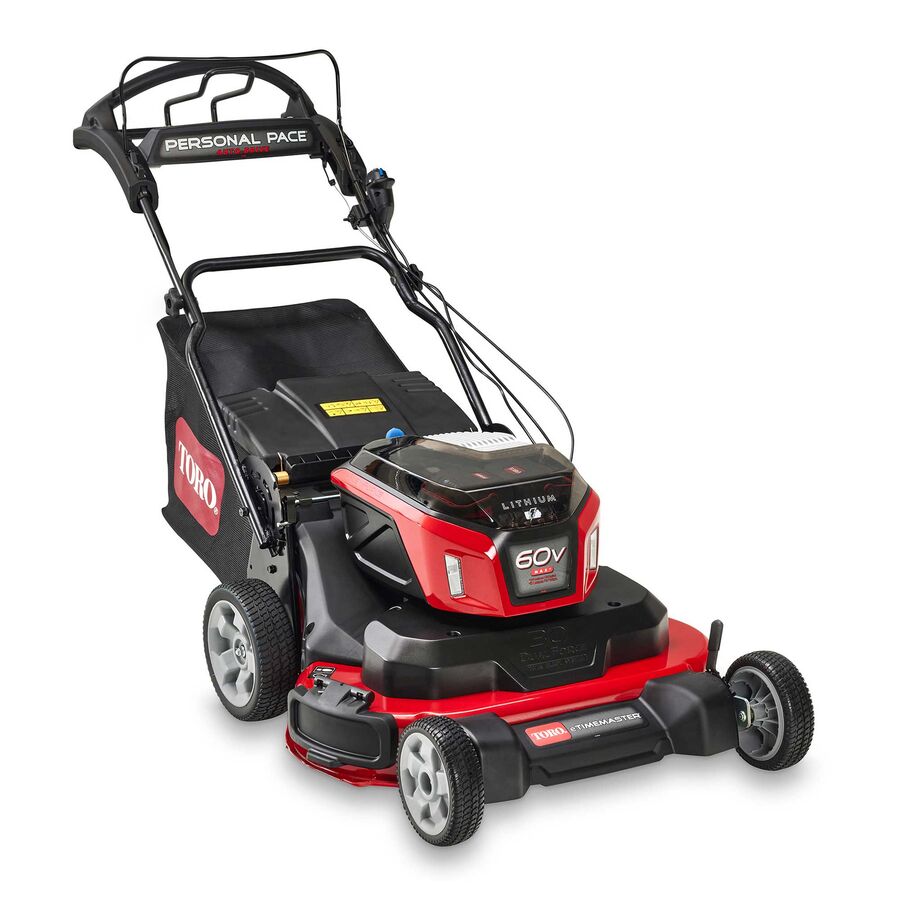 60V MAX* 30 in. (76 cm) eTimeMaster® Personal Pace® Auto-Drive Lawn Mower w/ 10Ah + 5Ah + 2.5Ah Batteries
