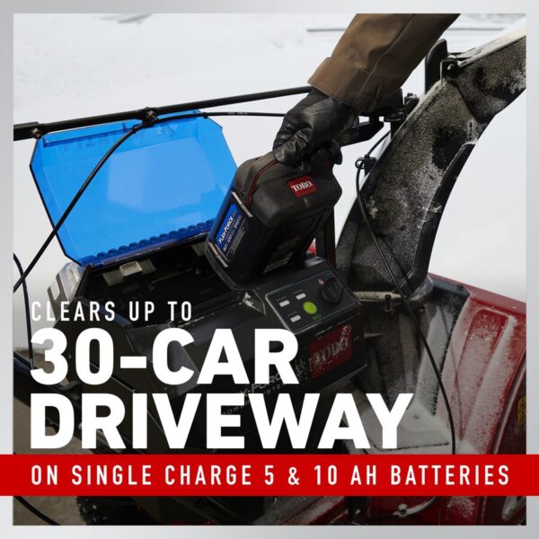 24 in. (61 cm) SnowMaster® 60V Snow Blower with (1) 10Ah and (1) 5Ah Battery and Charger - Image 3