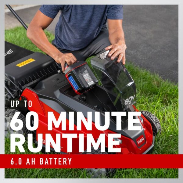 60V MAX* 21 in. (53 cm) Stripe® Self-Propelled Mower - 6.0Ah Battery/Charger Included - Image 3